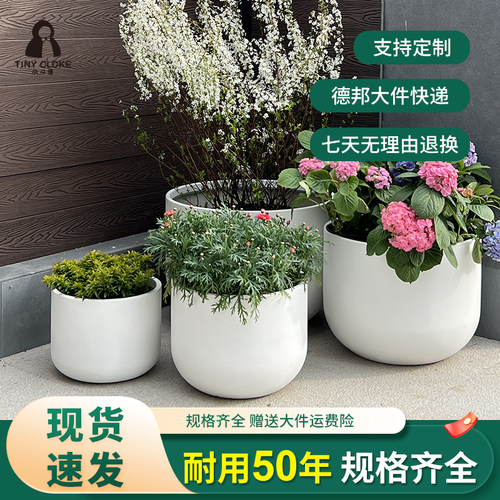 轻奢高级庭院造景大花盆