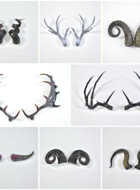 暗黑系万圣节兽装恶魔角发箍