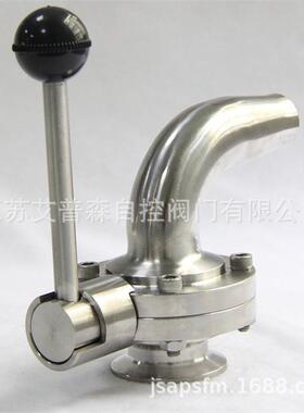 快装带焊管蝶阀/不锈钢卫生级快装带焊接蝶阀DN19/25/32/45其