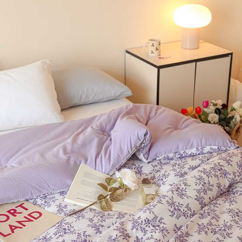 2024新款大豆蛋白纤维被子小竺棉泡泡棉空调薄被子单可机洗秋冬被,床上用品,化纤被,淘宝优惠券,粉丝福利购,淘宝优惠卷