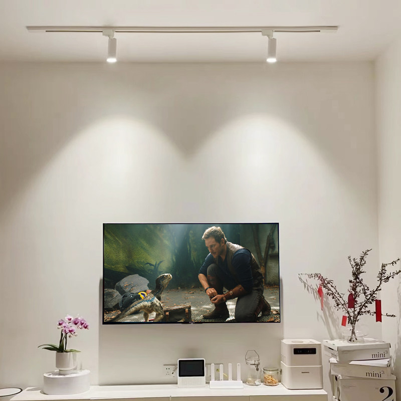 【无副光斑小山丘】轨道灯led射灯明装家用客厅背景墙滑轨灯220v,家装灯饰光源,明装射灯,淘宝优惠券,粉丝福利购,淘宝优惠卷