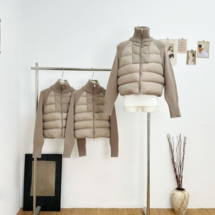 theWangs巨好看的90澳洲白鹅绒排骨羽绒服女秋冬穿搭短款保暖外套
