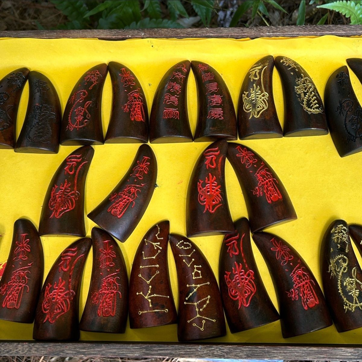 枣木卦圣杯9厘米卦仿古填