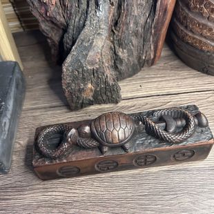 雷击枣木惊堂木龙龟八卦玄武雷击木镇坛木镇尺醒木老旧物件款式