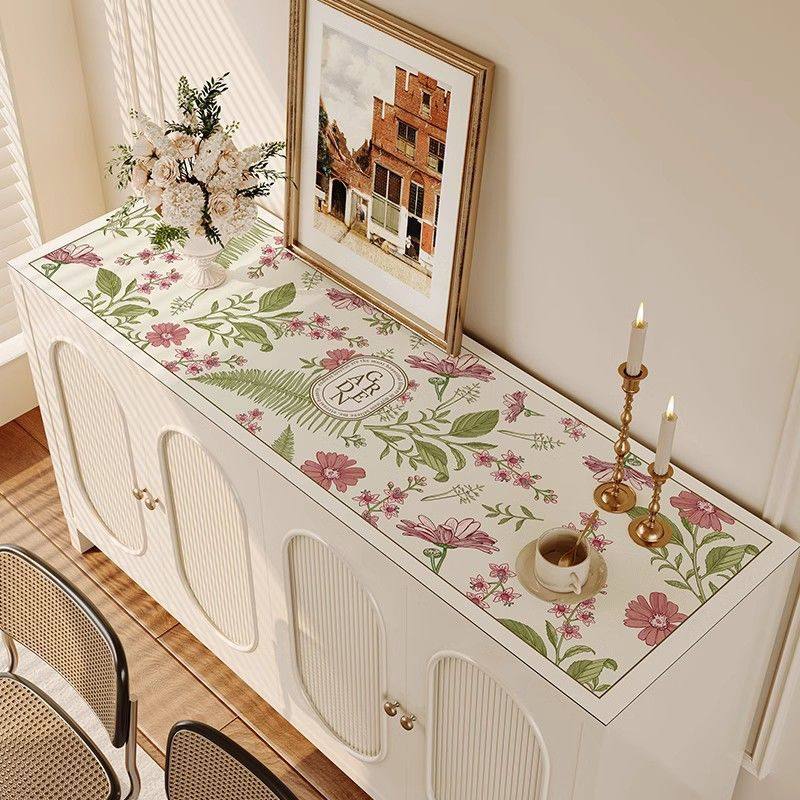 餐边柜台面保护垫防水鞋柜桌垫玄关桌面垫子高级感轻奢电视柜桌布,居家布艺,桌布,淘宝优惠券,粉丝福利购,淘宝优惠卷