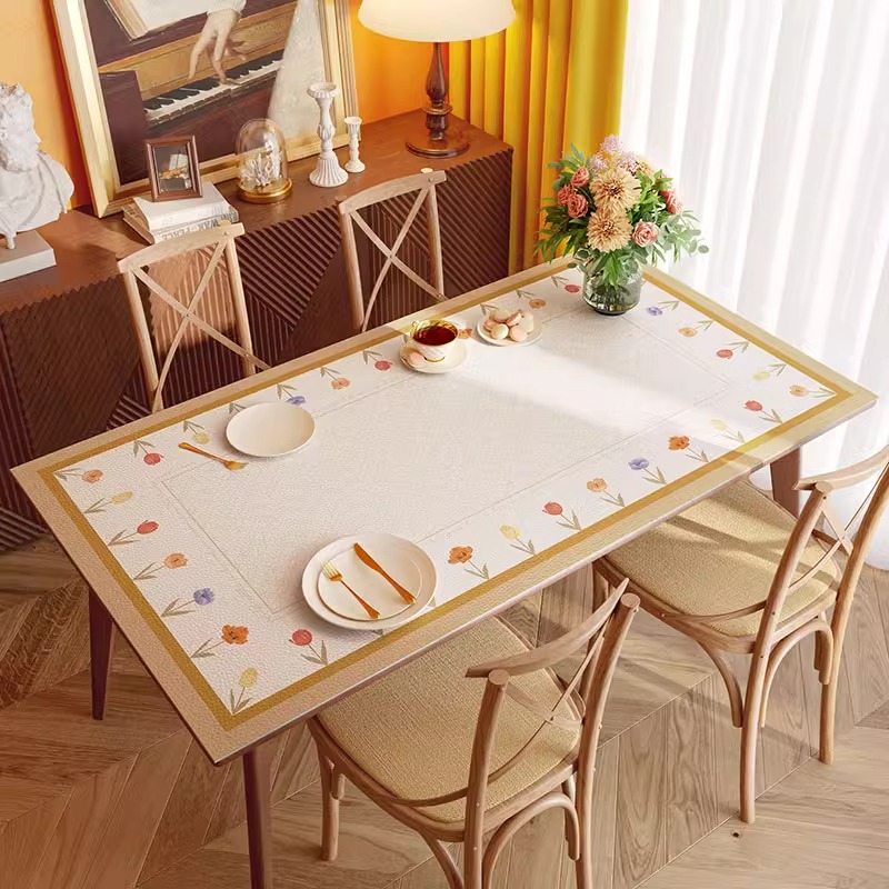 防水餐桌垫轻奢免洗防油桌垫防烫桌子桌面保护垫高级感茶几桌布