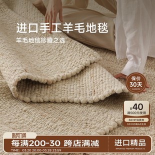 Eully织风·高端羊毛地毯进口手工编织轻奢高级客厅地毯2025新款