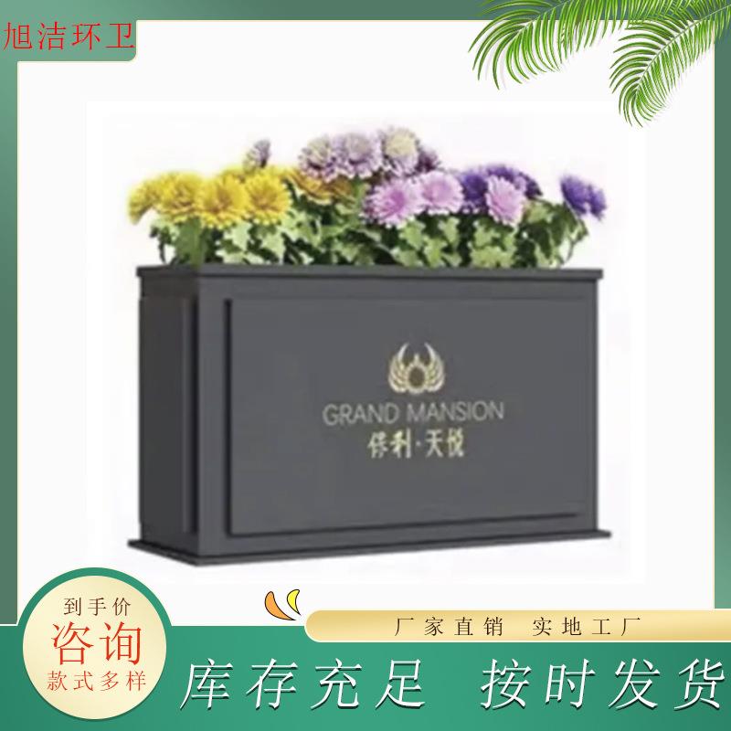 户外花盆公园花架镀锌板烤漆有防腐木塑木玻璃钢按需定制景观花箱