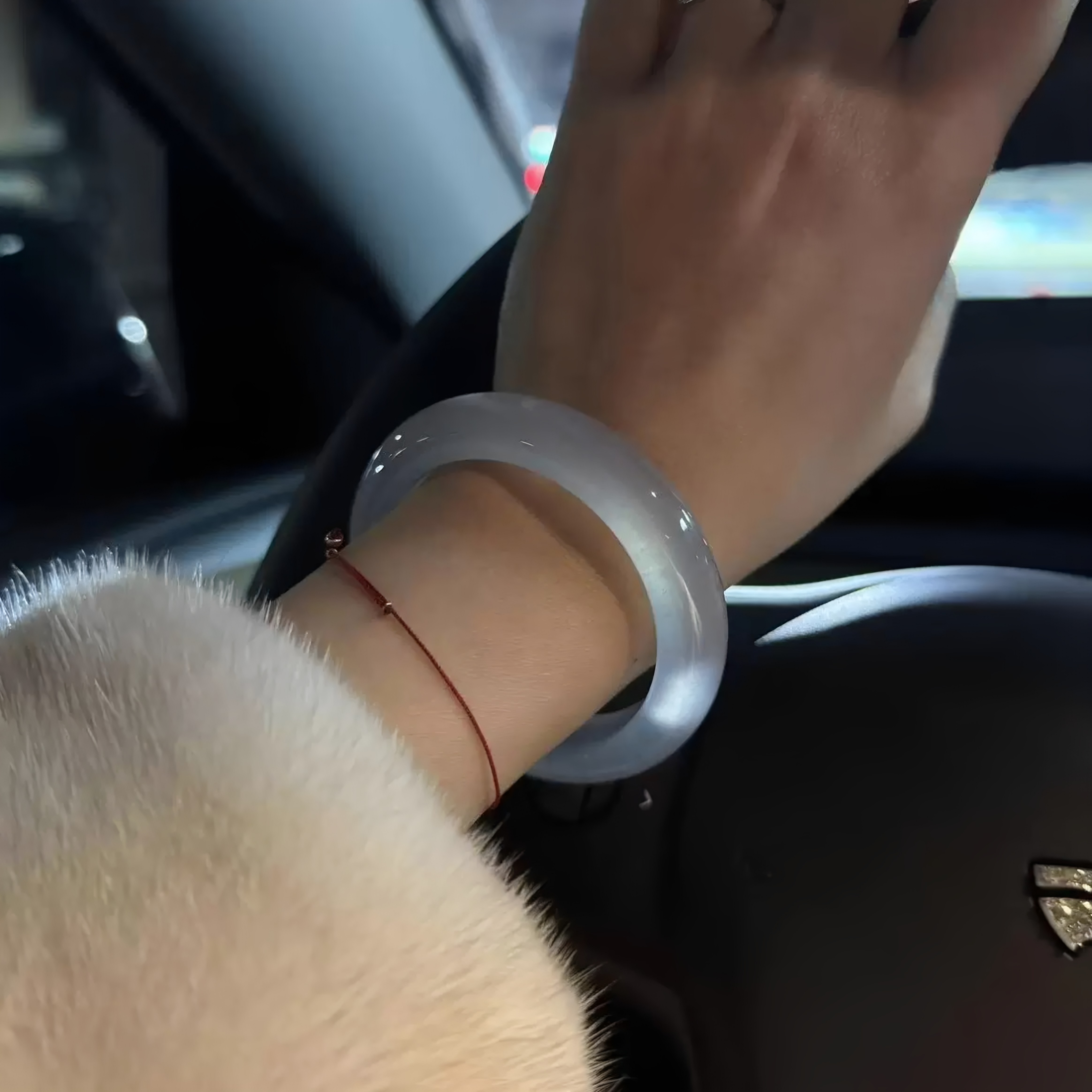 最相物"霜色系列"冰透蓝水玉手镯子女翡翠玉髓玛瑙平替石英岩处理