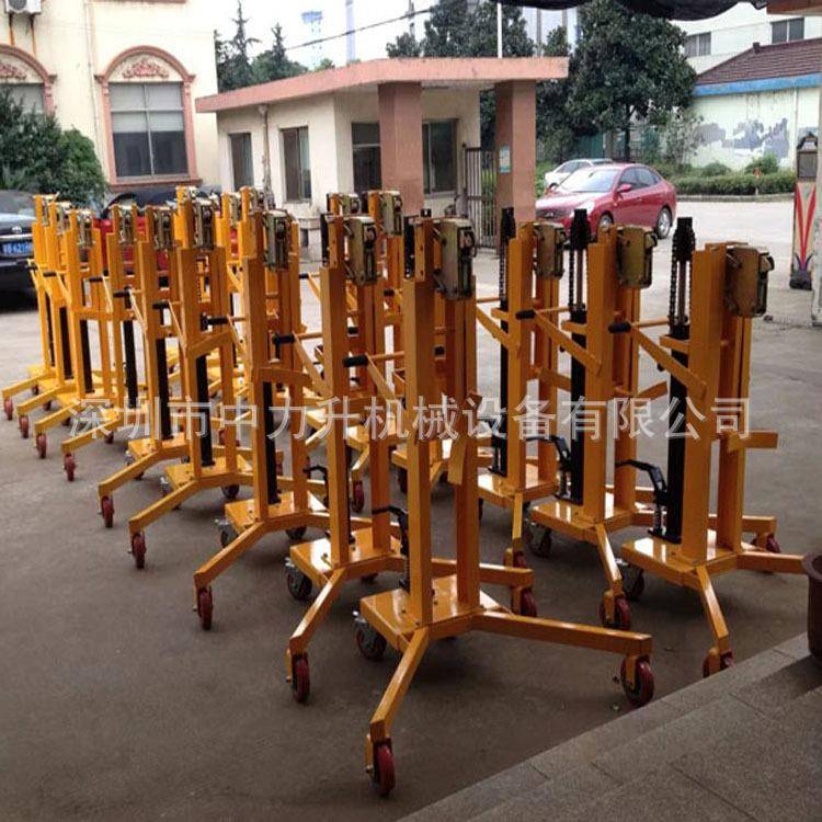 脚踏式油桶搬运车450KG液压油桶升高车手推油桶堆高车