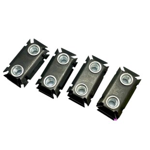 梅花弹片方形管内连接件置物架管内连接螺母衣帽架管内连接件M6