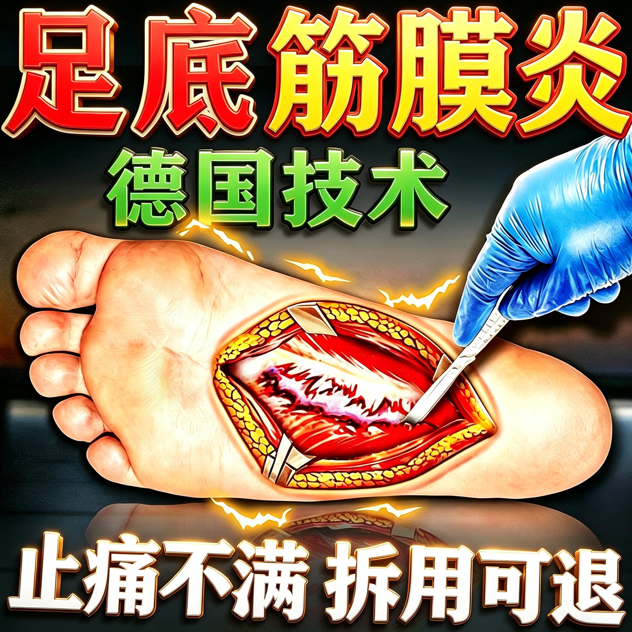 前脚掌疼痛专用膏脚底板跖骨肌肉韧带拉伤足底炎筋膜热敷神器药贴