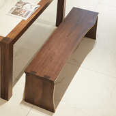 北美黑胡桃木长条凳餐厅实木长凳餐椅原木长板凳高端餐桌凳子