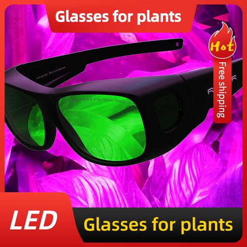 LED植物生长灯护目镜多肉上色仿太阳花卉室内光合补光灯防护眼镜
