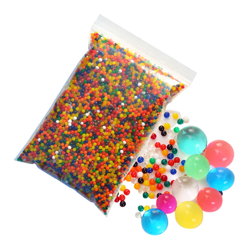 500克泡水变大珠海洋宝宝水晶花泥彩虹瓶材料 水养球 海绵宝宝