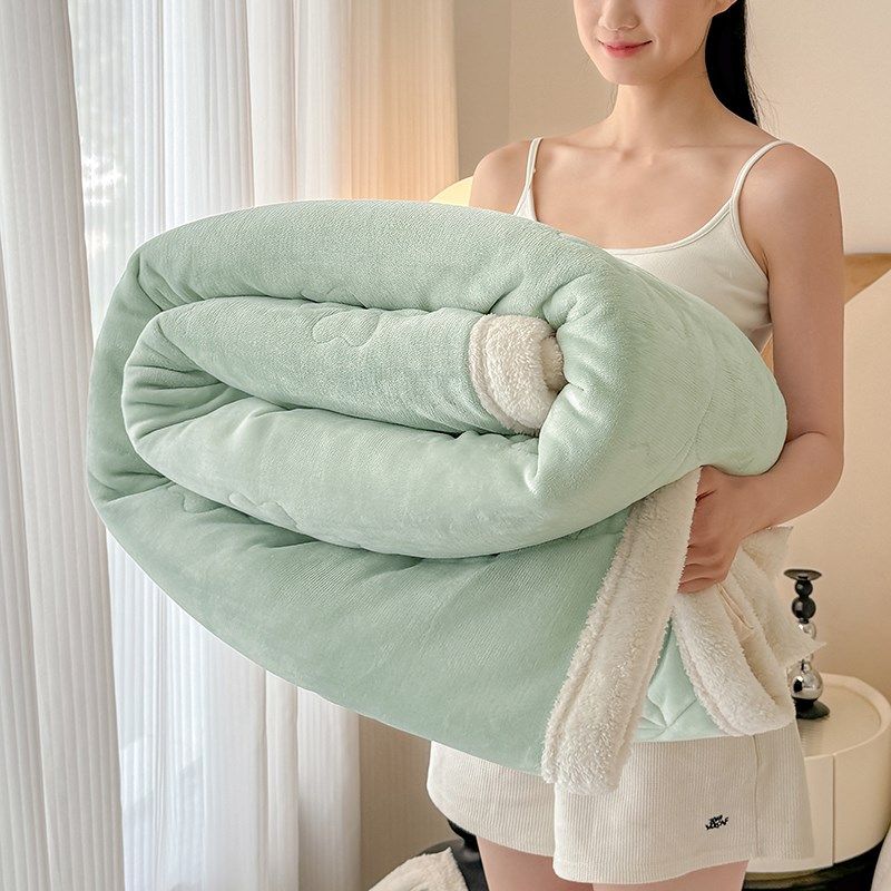 沙发盖毯休闲办公室午睡毯夹棉双面绒双层珊瑚绒加厚秋冬车用毯子,床上用品,休闲毯/毛毯/绒毯,淘宝优惠券,粉丝福利购,淘宝优惠卷