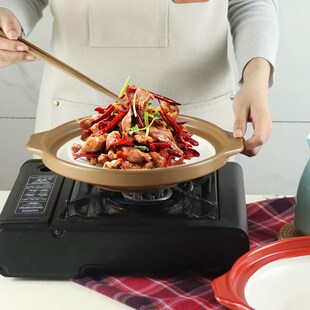 饭店砂锅超平特浅砂锅干锅明火燃气灶干烧商用耐高温浅口鱼头沙锅