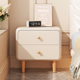 实木床头柜2024新款 奶油风卧室小型床边柜简约现代储物收纳柜