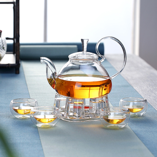 加厚防爆玻璃茶壶小号功夫透明过滤泡茶器电陶炉家用煮小茶壶迷你
