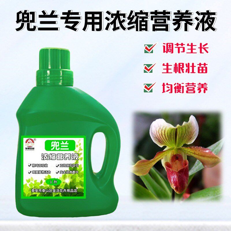 兜兰专用浓缩营养液金童玉女杏黄魔帝红白旗硬叶盆栽绿植养花肥料
