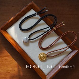 洪菁手作 3.0mm加粗纯色编绳玉石黄金吊坠挂绳项链绳男女通用