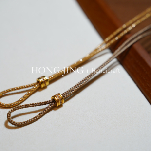 洪菁手作 镶钻铜镀金2.0和2.5通用桶珠卡扣钉珠 顶扣配件