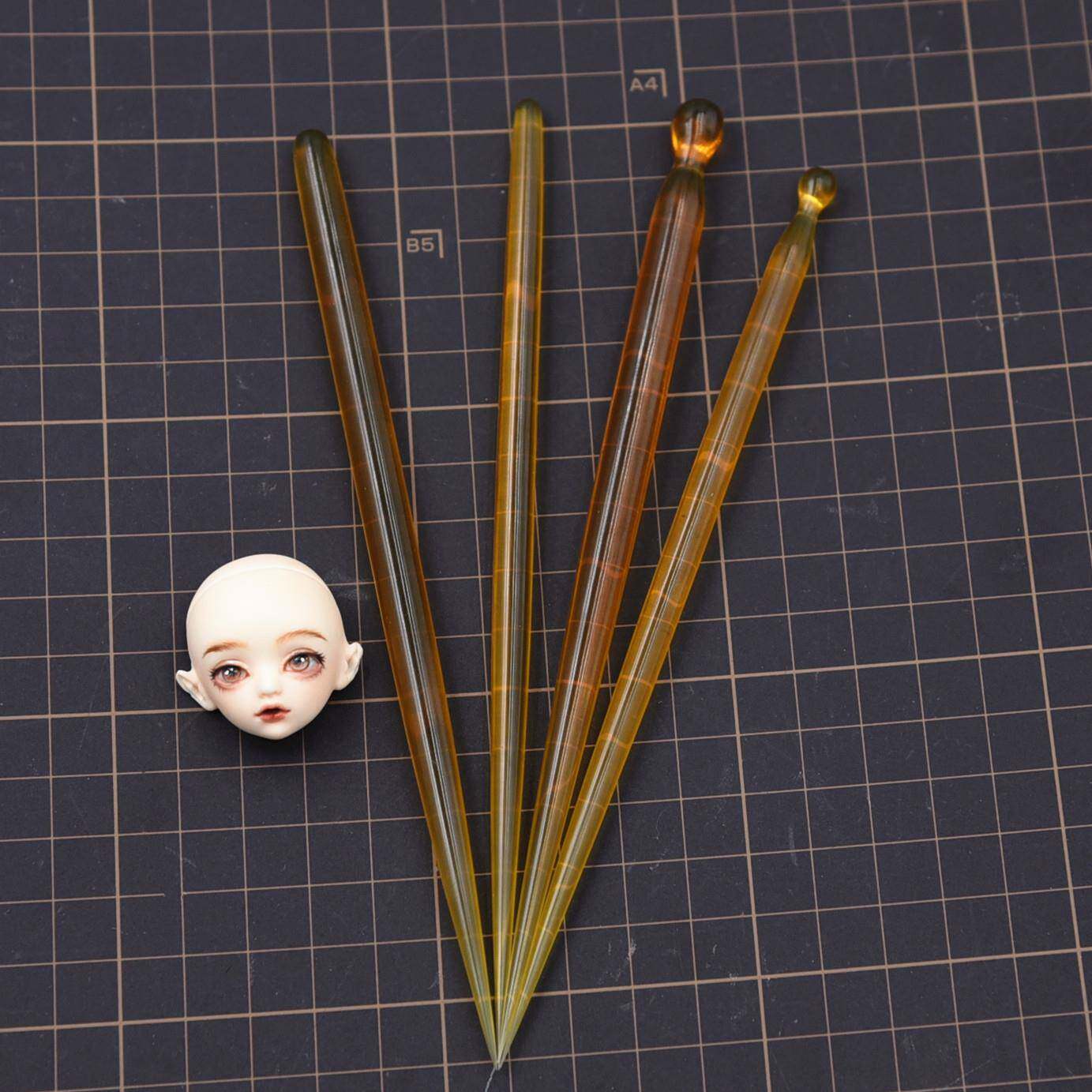 超轻粘土航空材料棒针软陶泥花卉辅助造型制作褶皱纹理棒面塑工具
