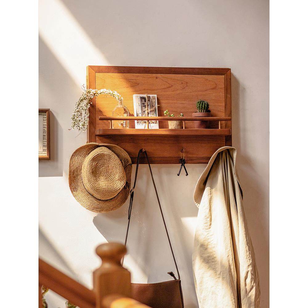 掬涵檀木红樱桃电表箱遮挡箱实木挂衣架玄关置物架收纳壁挂装饰画,家居饰品,电表箱装饰画,淘宝优惠券,粉丝福利购,淘宝优惠卷