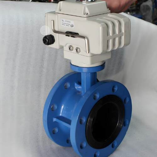 D941X-10QDN50电动软密封球墨铸铁法兰蝶阀开关调节型220v切断阀