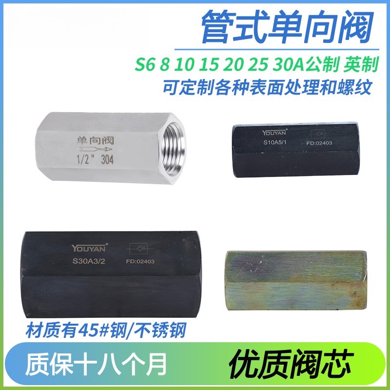 S8A2 S6A1.0/2 S10A3液压S15A12管式S20A32B单向阀S25A5 S10P20P1
