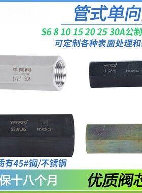 S8A2 S6A1.0/2 S10A3液压S15A12管式S20A32B单向阀S25A5 S10P20P1