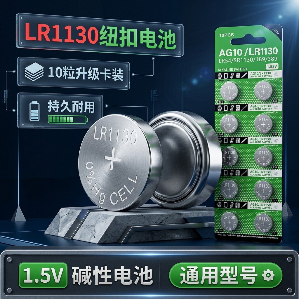 LR1130/AG10纽扣电池遥控器手表