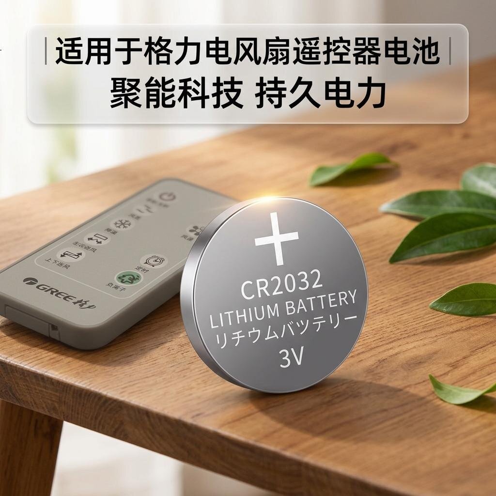 CR2032纽扣电池适配格力风扇