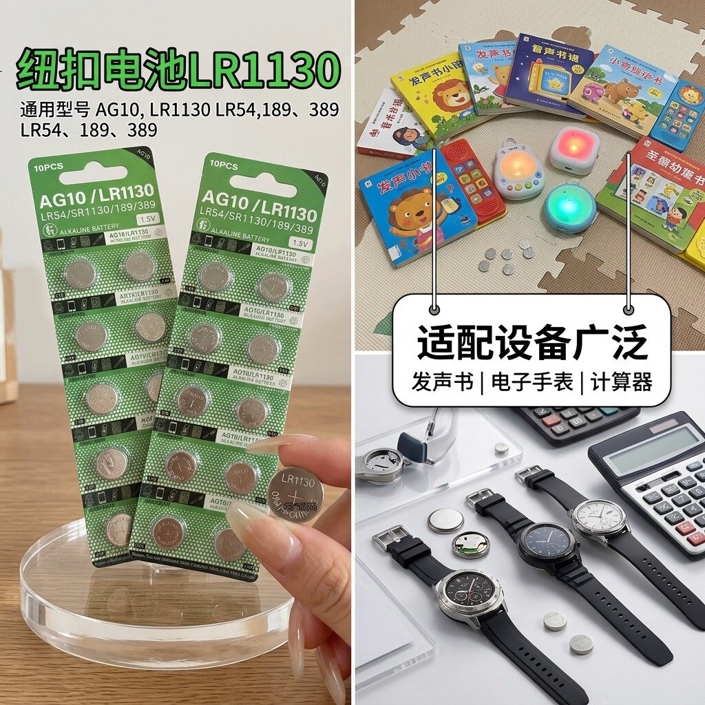 LR1130/AG10纽扣电池1.5V通用