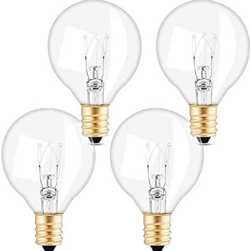 E12灯头复古钨丝110V/220V玻璃灯泡G40灯串配件LED塑料壳装饰灯泡