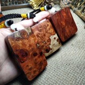 红木平安牌手把件 男女士木质把玩件 缅甸花梨木瘤挂件瘿木瘤疤