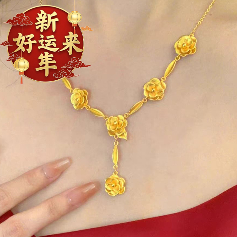 【新年好运来】山茶花套链古法传