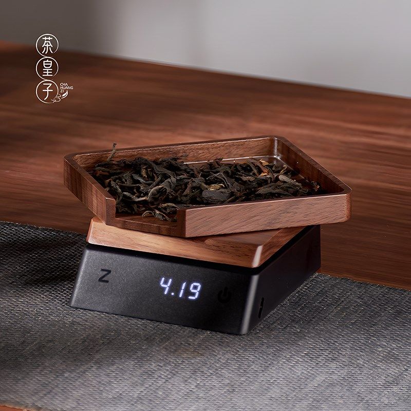 茶皇子胡桃木电子茶秤高精度茶克称迷你电子秤普洱茶叶专用称重器