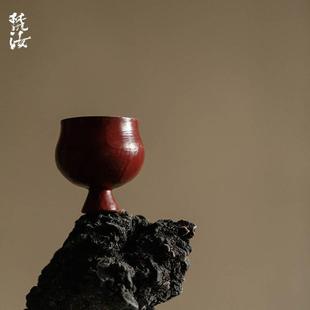 全手工粉引日式 梵汝 迟归高足主人杯侘寂风功夫复古茶杯品茗杯