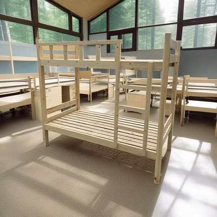 全实木上下铺双人床高低子母床橡木松木上下床宿舍两层儿童双层床