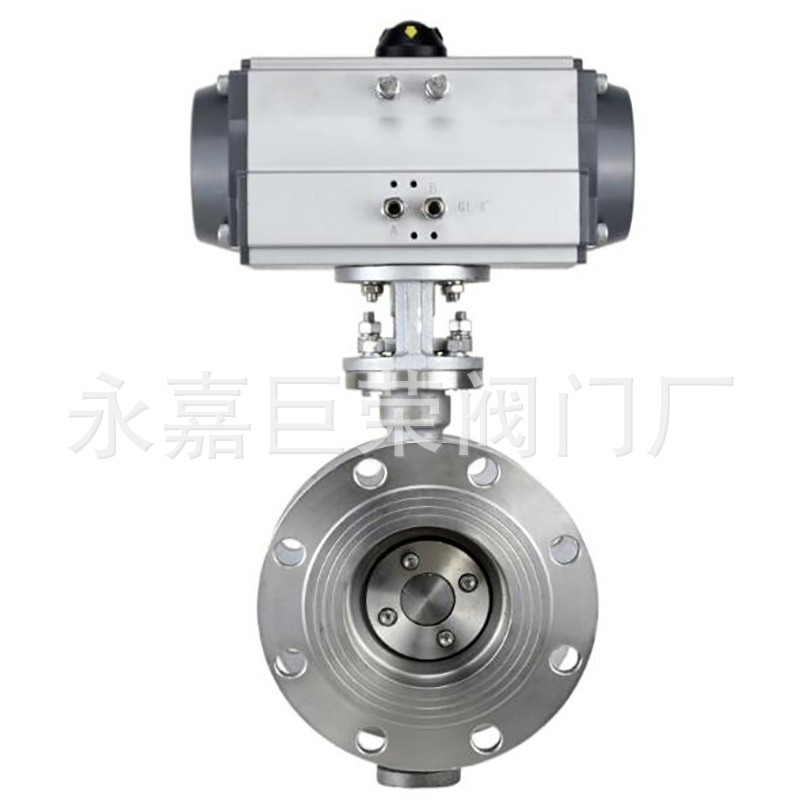 气动切快速切断蝶阀 D643W-10P 不锈钢 硬密封 三偏心 无泄漏