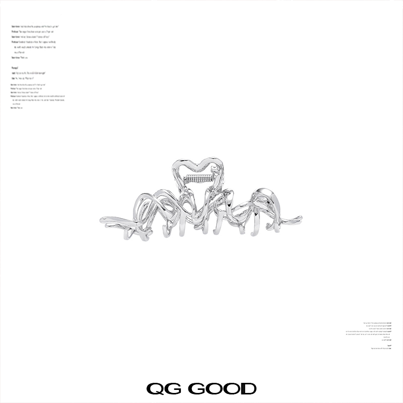 QG液态线条发夹女后脑勺秋冬高级感抓夹盘发固定鲨鱼夹子发饰礼物