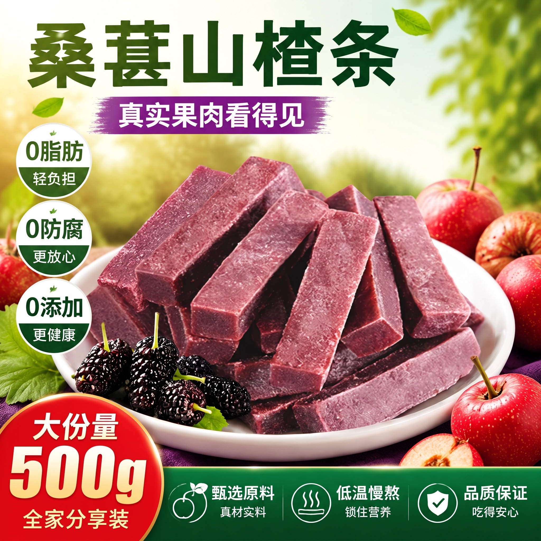 桑葚山楂条!正宗纯原味果脯零食
