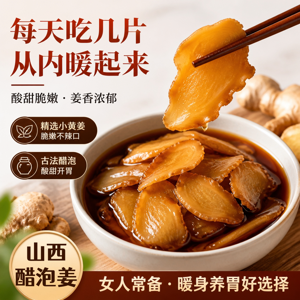女生常吃!正宗山西醋泡姜小泡菜