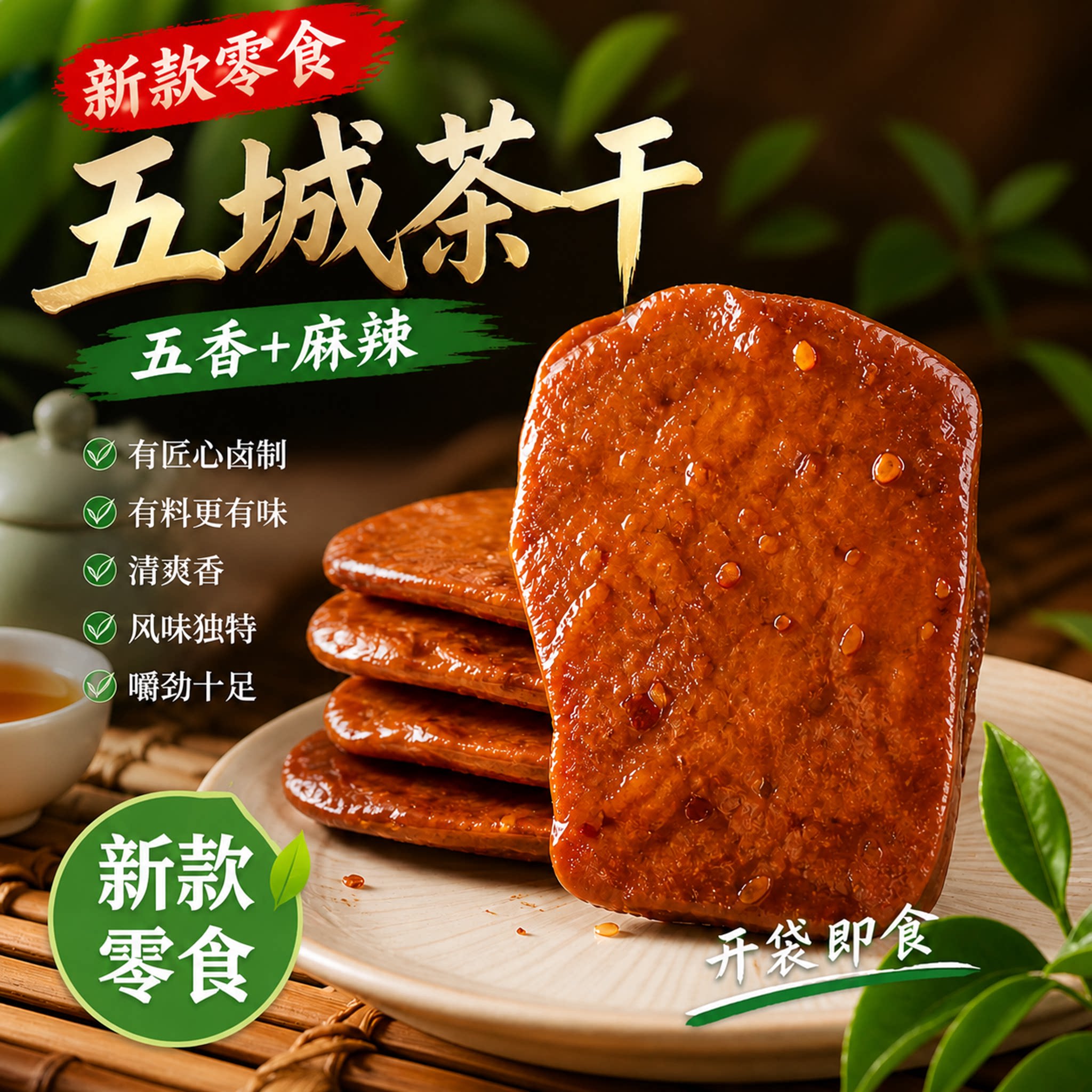 安徽特产五城茶干正宗黄山豆腐干开袋即食零食网红爆款2026新款