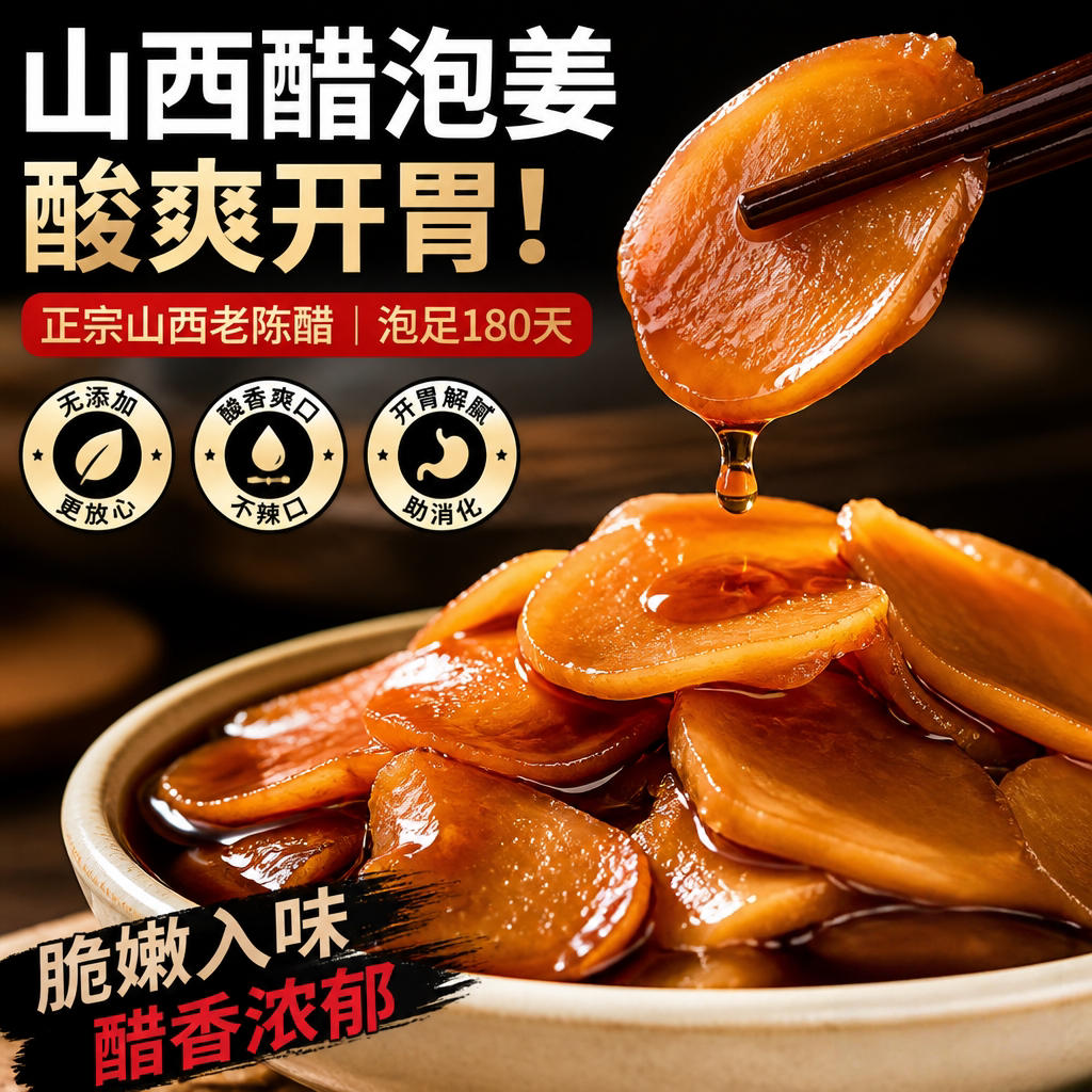 正宗山西醋泡姜!即食下饭菜咸菜