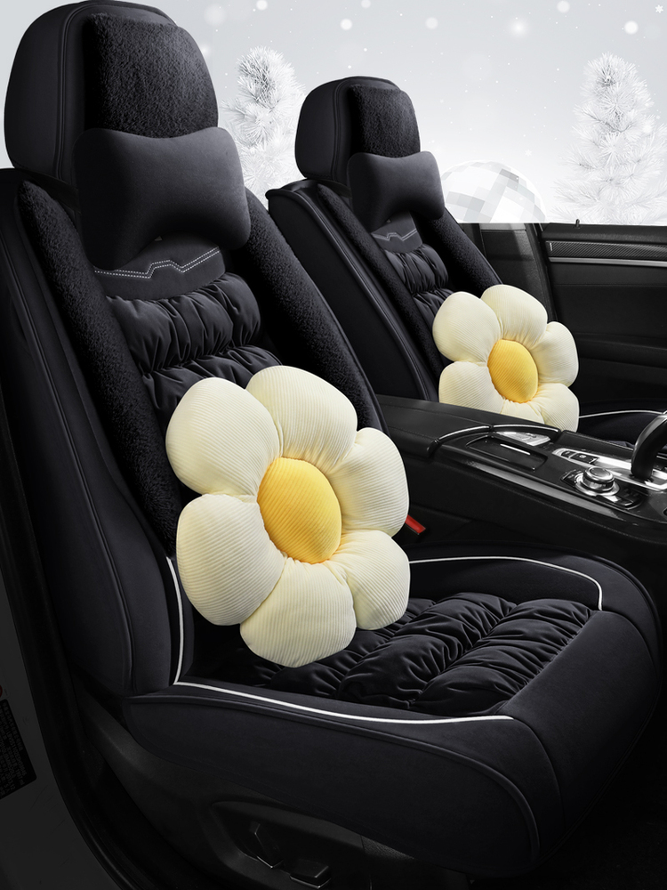 汽车座套冬季毛绒坐垫保暖座椅套全包围羽绒小车座垫专用保暖坐套