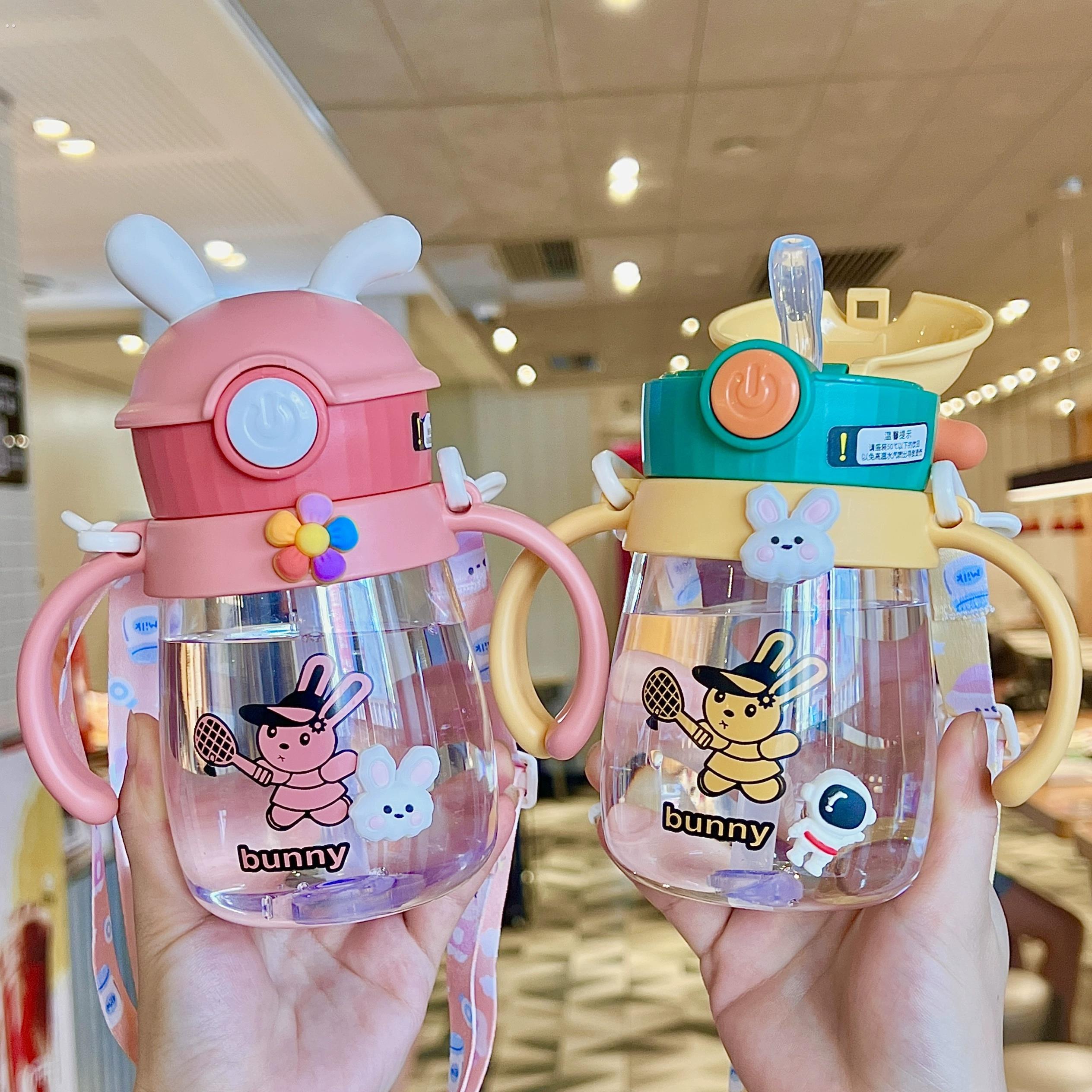 新款儿童水杯家用宝宝喝水杯子学饮杯吸管水壶幼儿园上学专用水瓶