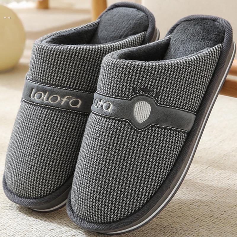 2025新款冬季加厚男士大码保暖棉拖鞋厚底棉鞋室内居家外穿4546女