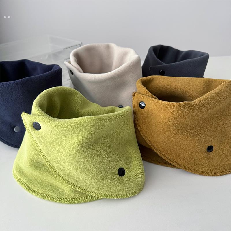 双面摇粒绒~儿童护颈围脖男女童宝宝保暖围巾厚保暖脖套男士女士